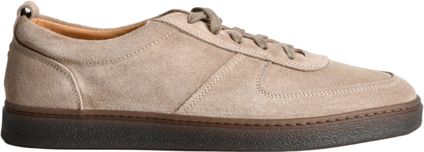 Henderson Baracco Sneaker con suola scura in suede avola