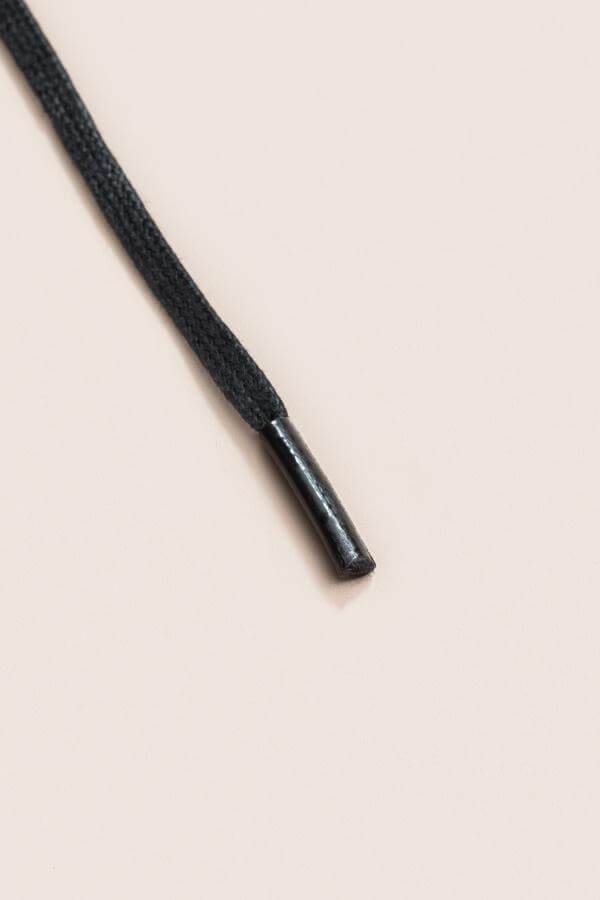 Black - 3mm Flat Waxed Shoelaces